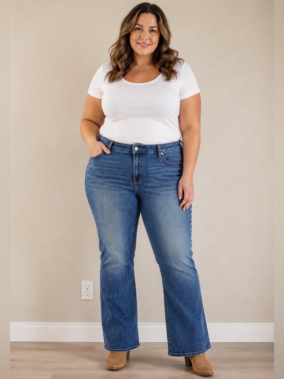 Silver Jeans Elyse Slim Boot Cut‎ Blue Denim Jeans 18W /31 L